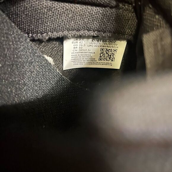 Nike Dunk Low White Black Panda Retro Shoes DJ6188-002 Men's Size 8.5 - Picture 5 of 9